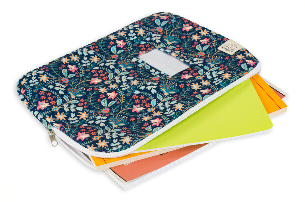 Fancy fabric folder for kids, Cute fabric textbook folder with zipper