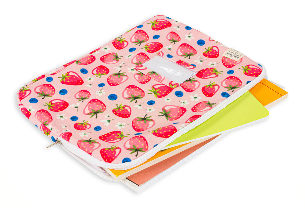 Fancy fabric folder for kids, Cute fabric textbook folder with zipper