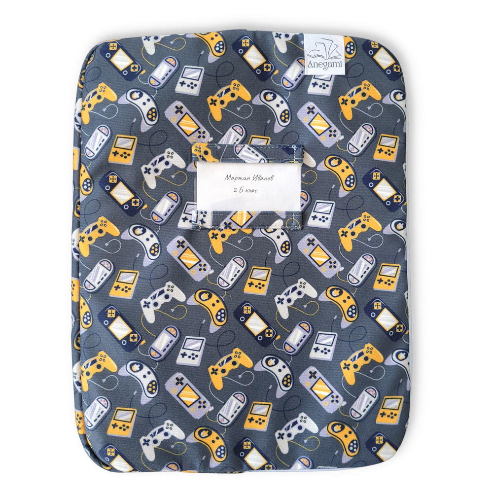 Cartella in tessuto elegante per bambini, Cartella in tessuto carina per libri di testo con cerniera