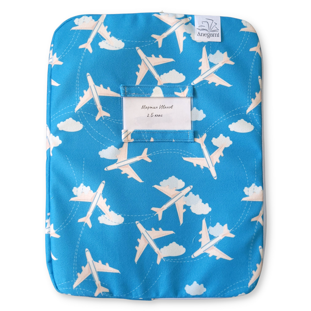 Fancy fabric folder for kids, Cute fabric textbook folder with zipper