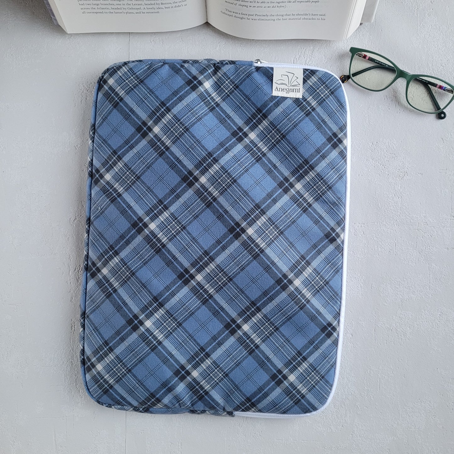 Housse pour ordinateur portable à carreaux bleus Appareils jusqu'à 15,6"