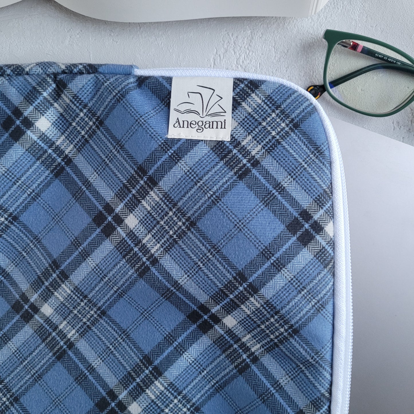 Housse pour ordinateur portable à carreaux bleus Appareils jusqu'à 15,6"