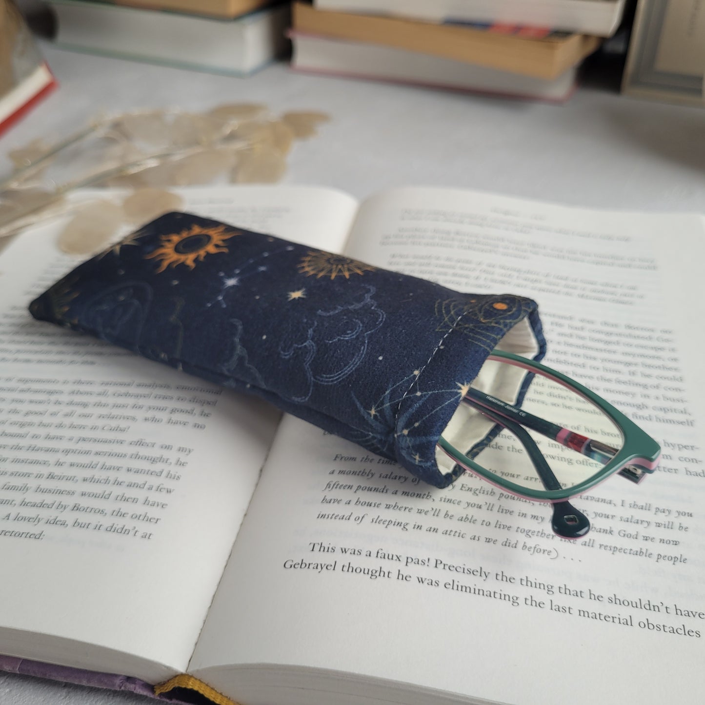 Étui à lunettes en tissu Constellation