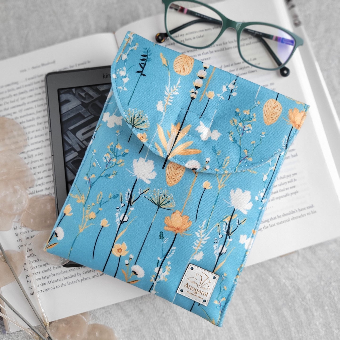Custodia per Kindle Wild Flowers imbottita con schiuma e fodera in cotone