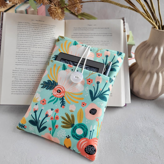 Summer Flower book sleeve with pocket