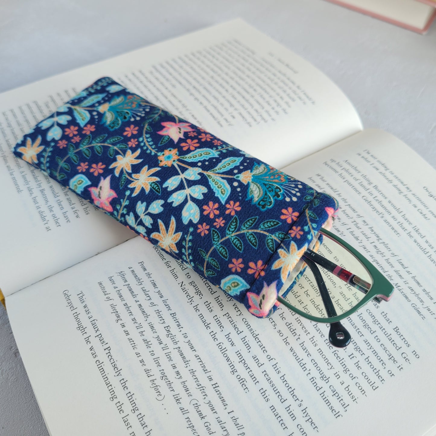 Floral Fabric Eyeglasses Case