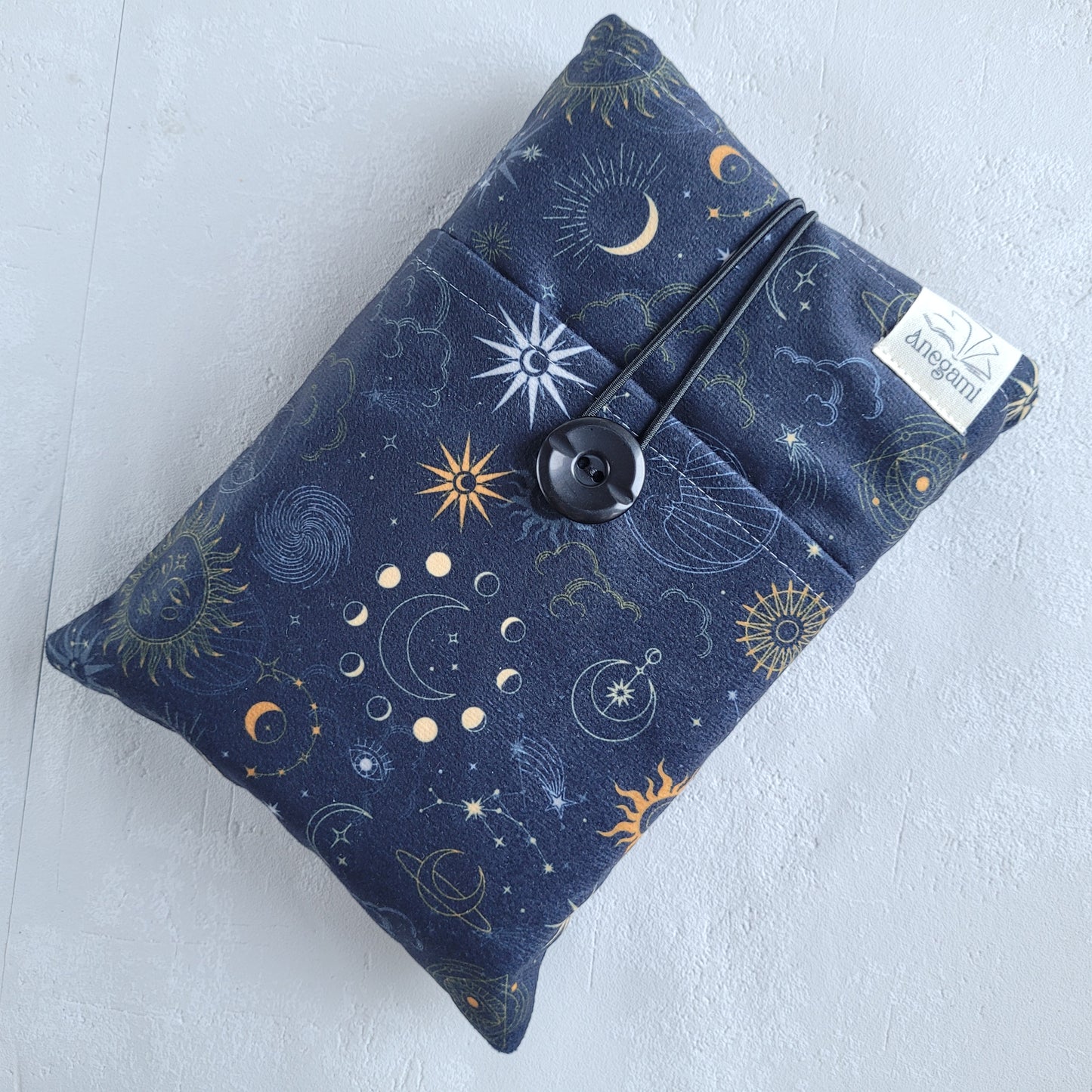 Pochette de livre en tissu astrologie avec poche