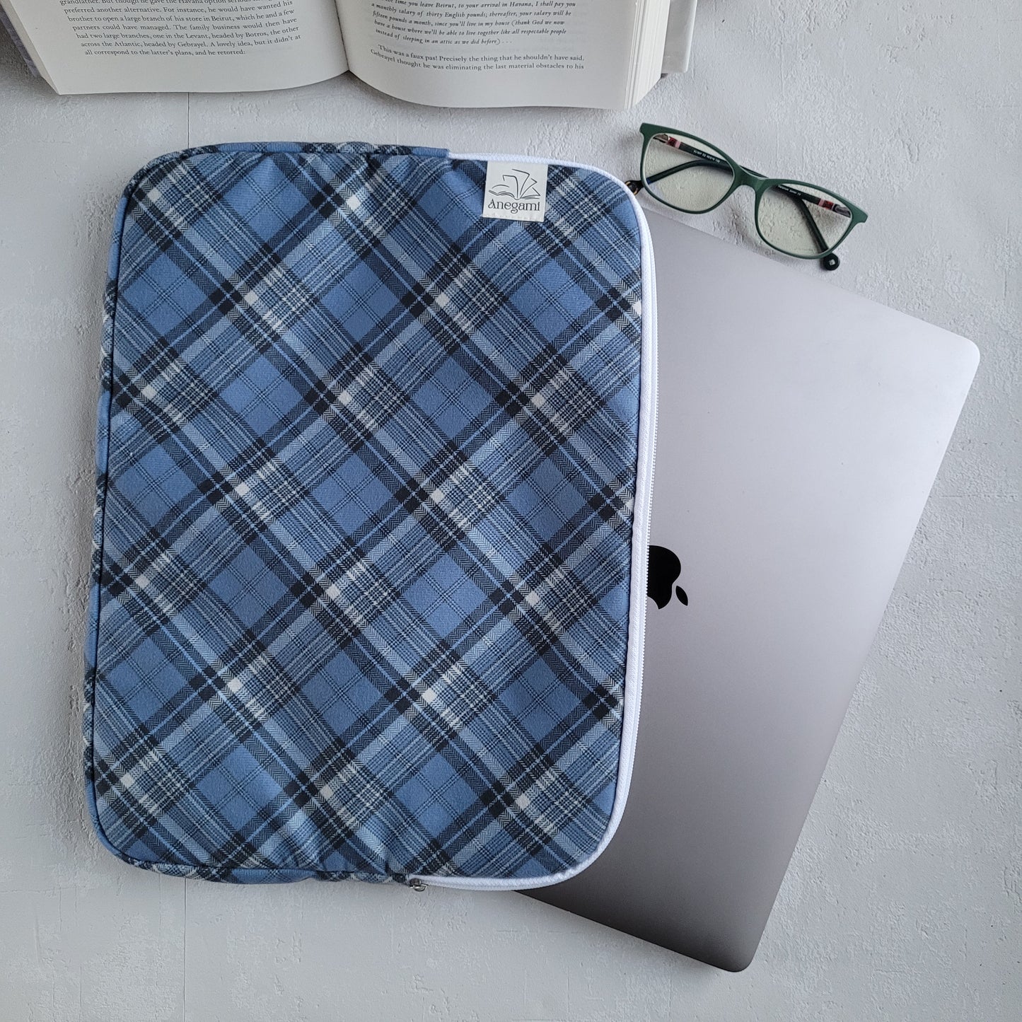 Blue Plaid Laptop case Up to 15.6 " Devices