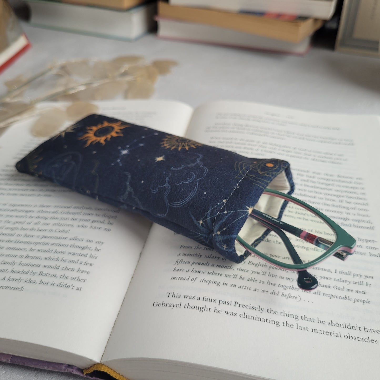 Constellation Fabric Eyeglasses Case