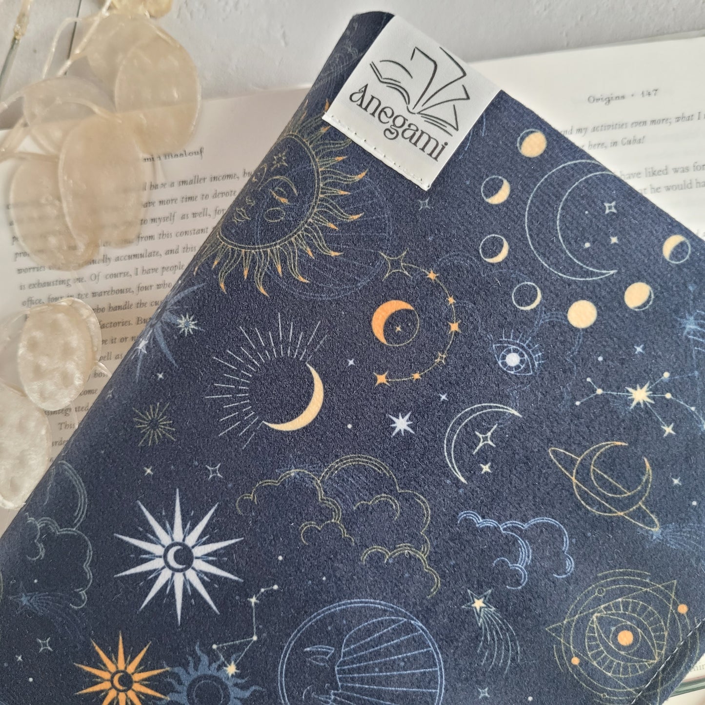 Astrology fabric book cover