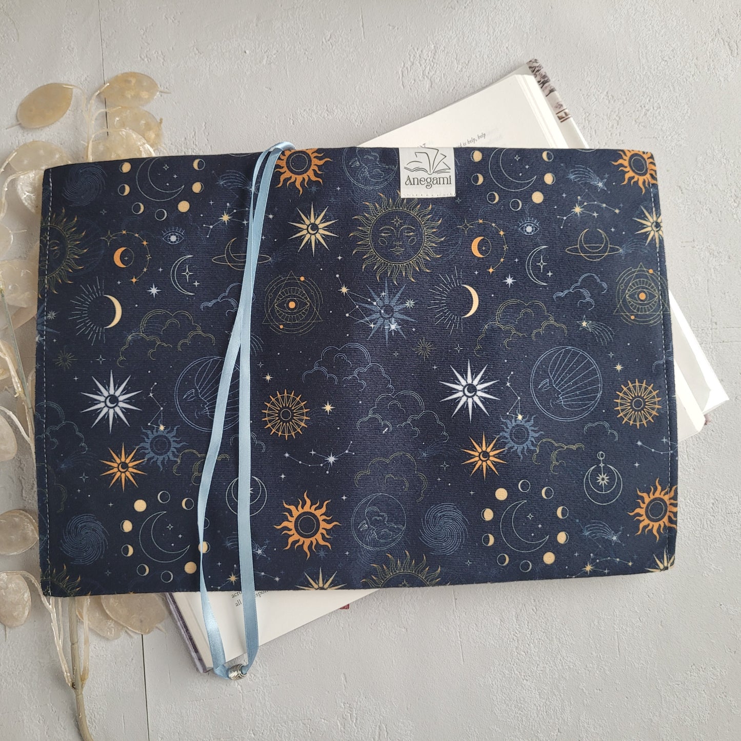 Astrology fabric book cover