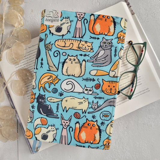 Cats fabric book cover