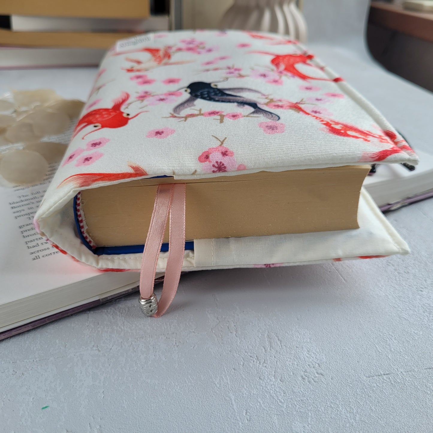 Koi Fish fabric book cover