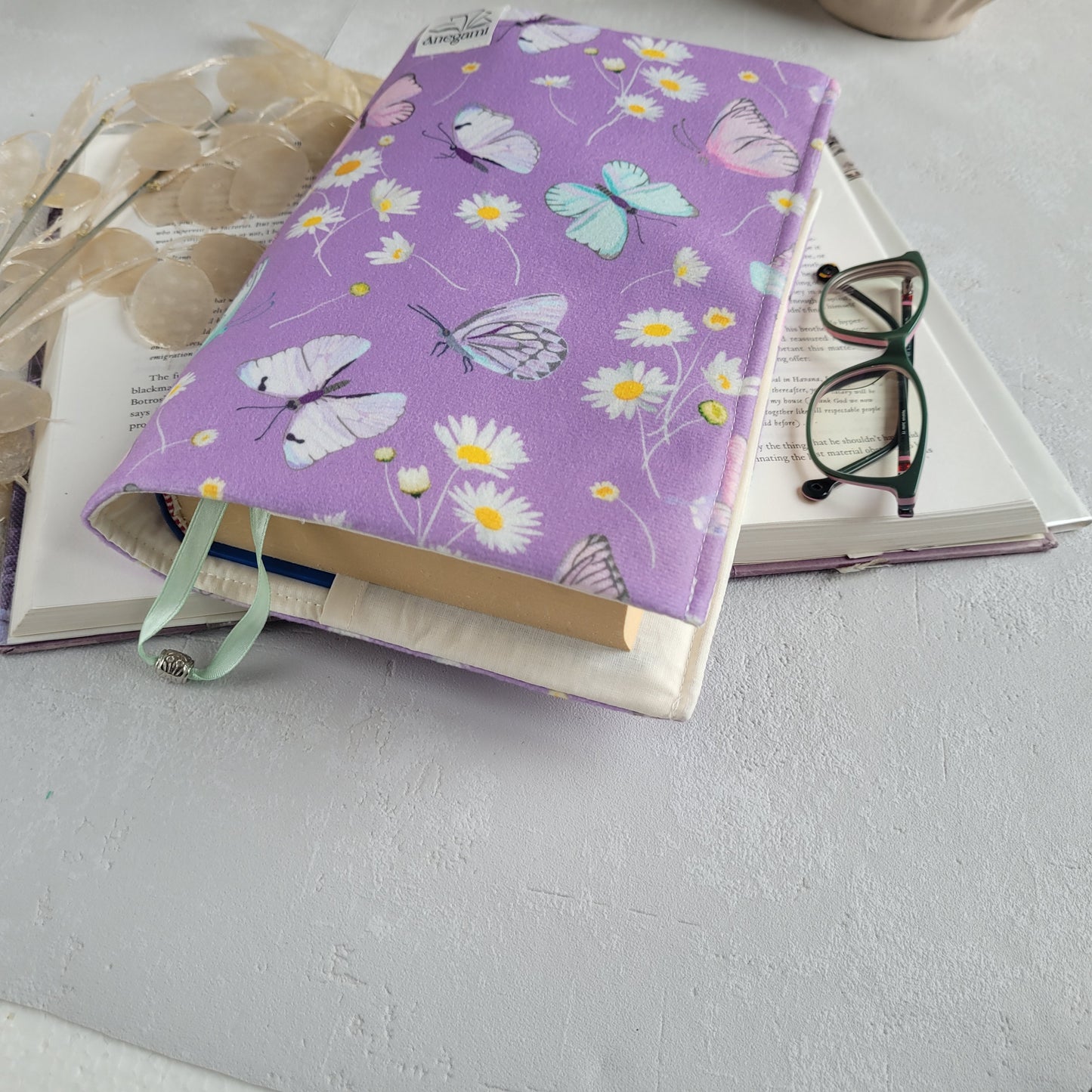 Butterfly fabric book cover