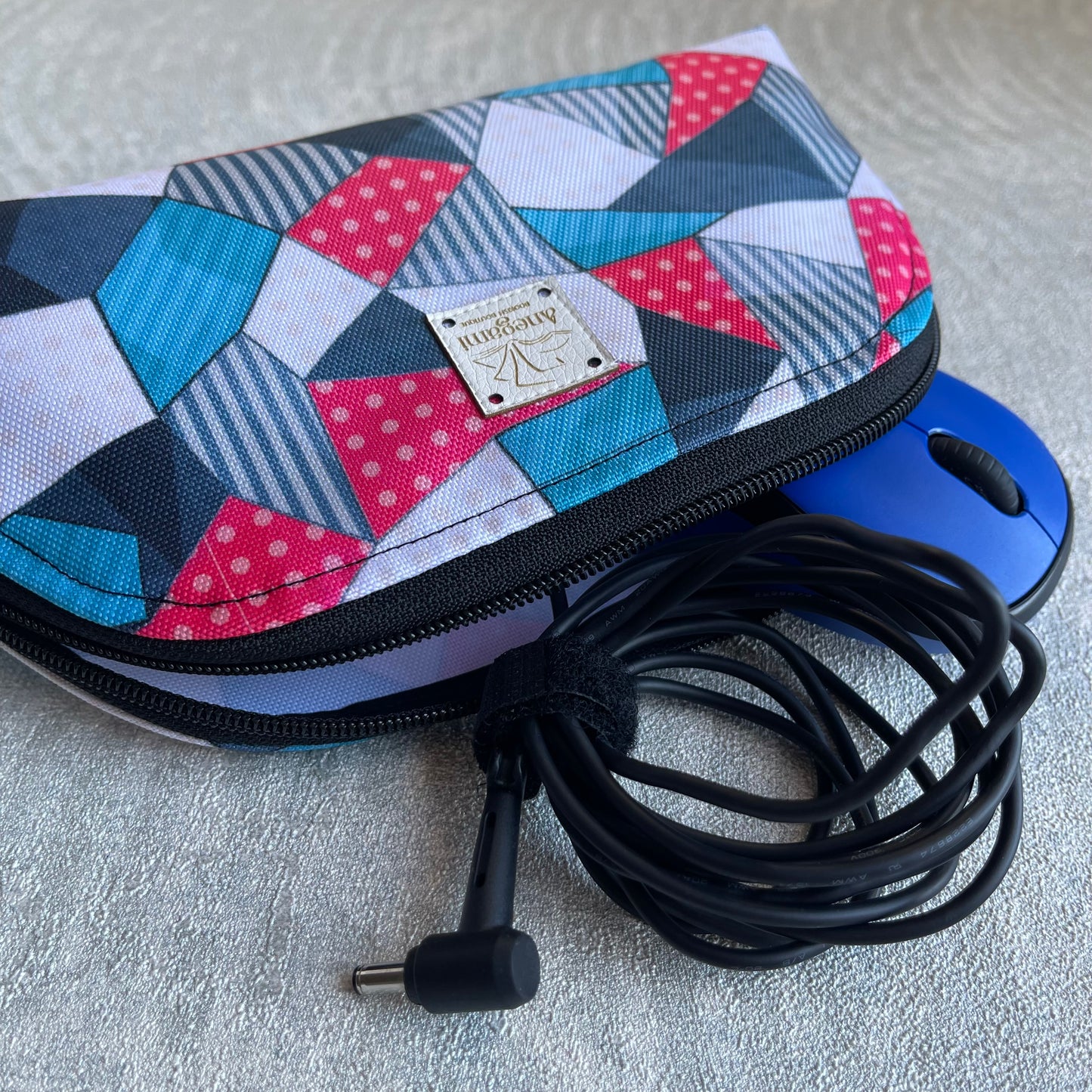 Abstract Compact Organizer Pouch for Charger and Mouse