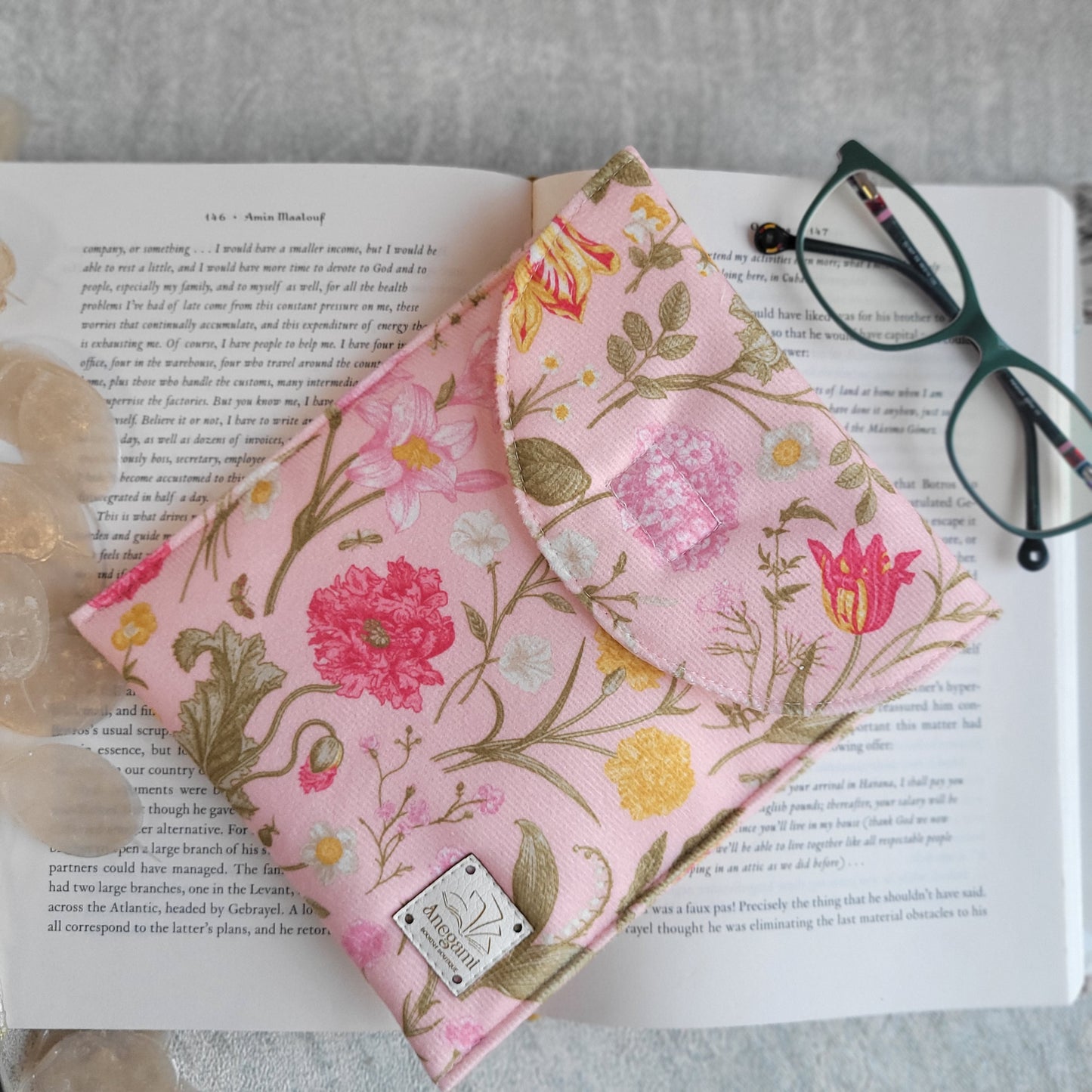 Custodia Kobo con motivo floreale rosa imbottita con schiuma e fodera in cotone