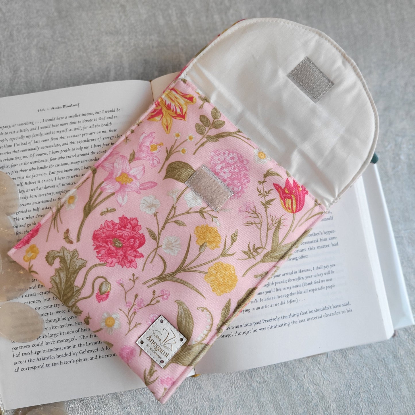 Custodia Kindle Rosa Floriale imbottita con schiuma e fodera in cotone